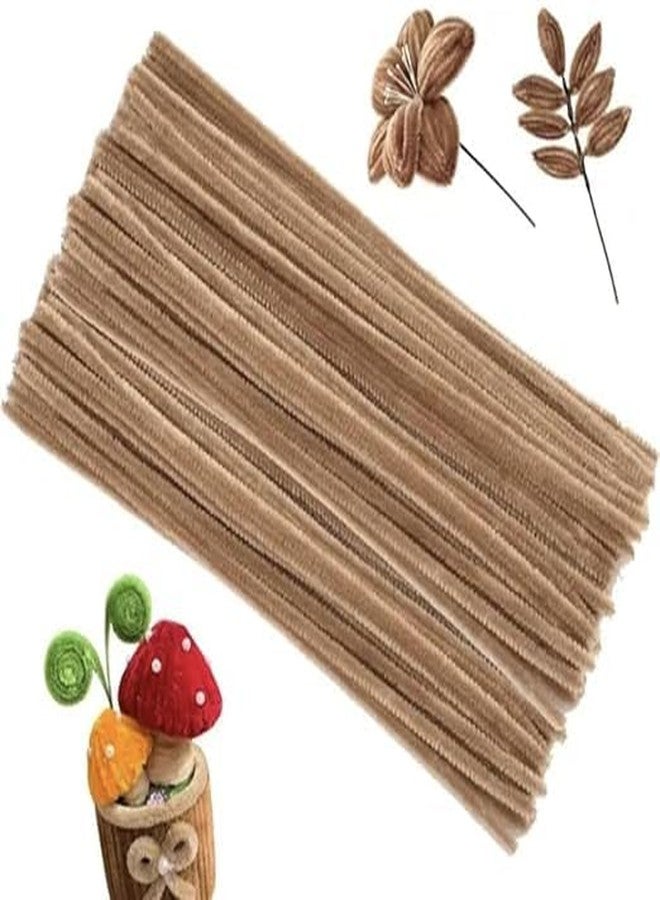 Velme Craft 100Pc Pipe Cleaners Craft Set | Chenille Stem Fuzzy Sticks DIY Craft Supplies for Art Projects Activities, Decorations, Flower Making, Modeling & Sculpting (Tussar(faun)) - Image 1
